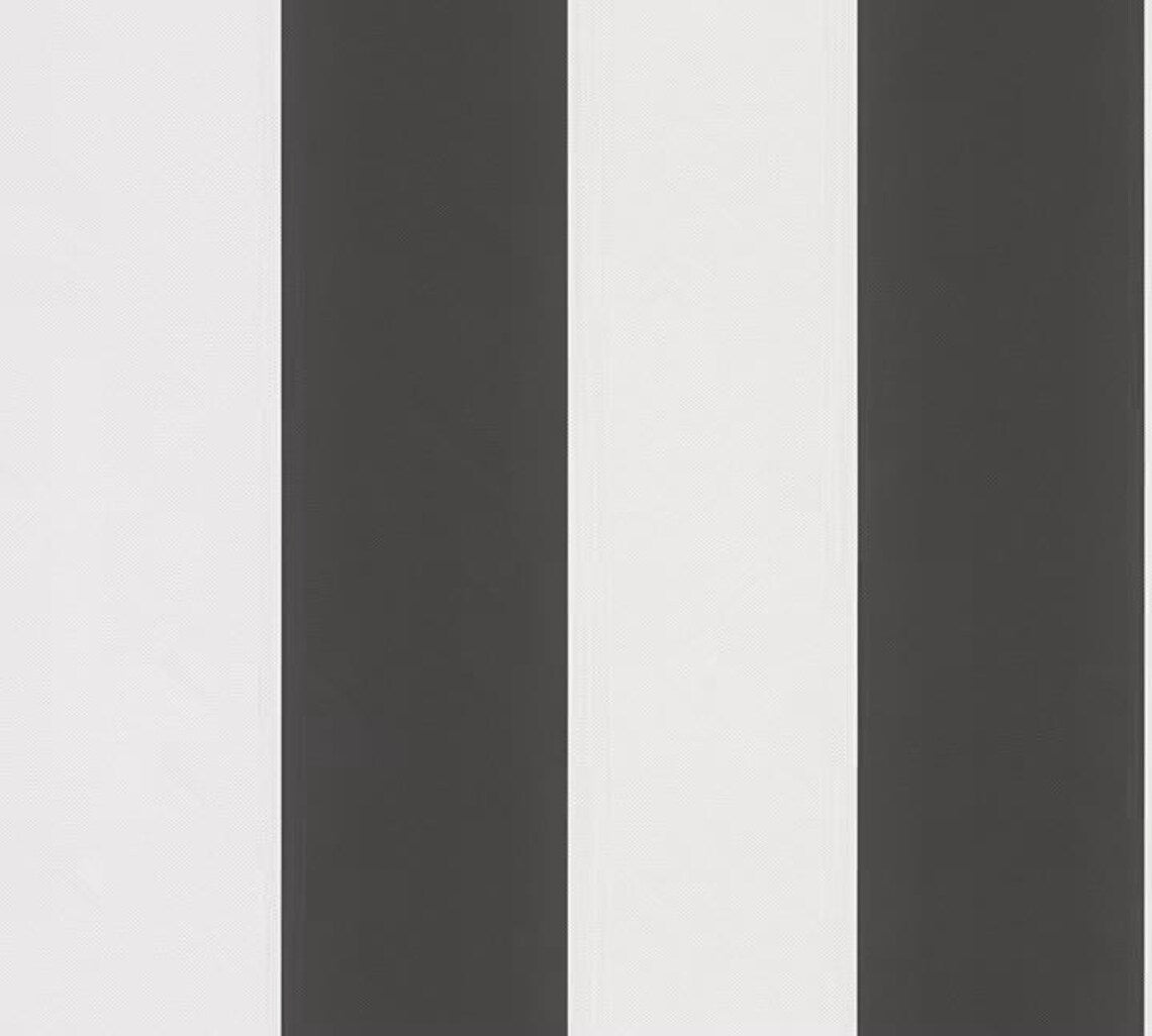 Bold Black and White Striped Wallpaper