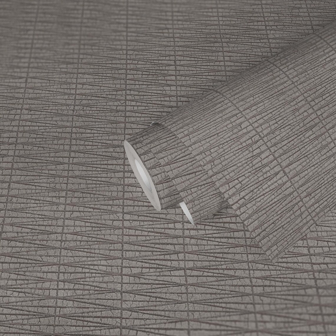 Neutral Grey Woven Texture Wallpaper