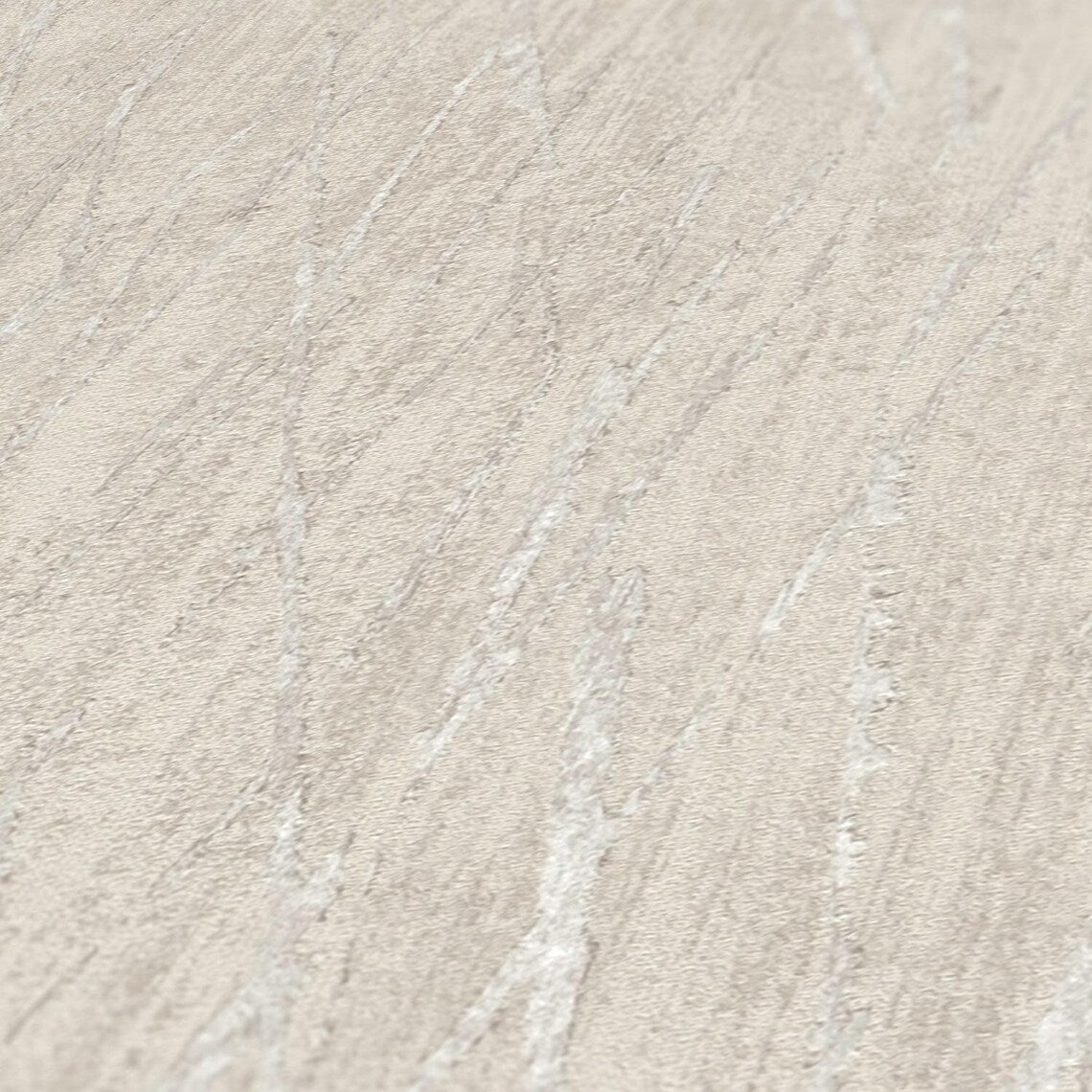 Light Beige Abstract Scratch Wallpaper, Subtle Silver Metallic Line