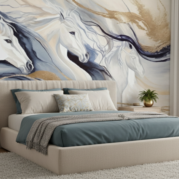 Whispers of the Wild, A Golden Equine Dance