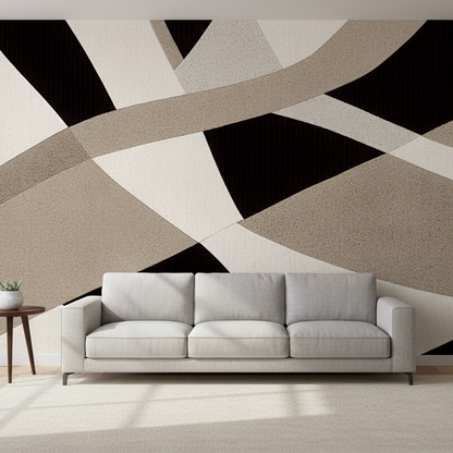 Abstract Geometric Wall Mural Art for Living Room