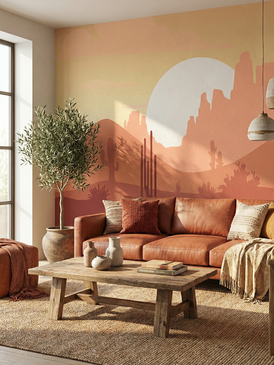 Golden Hour Desert Mural