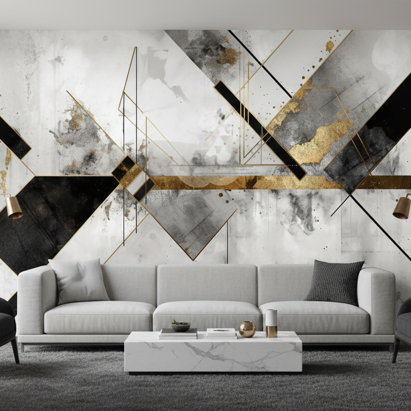 Luxurious Geometric Wall Mural Decal