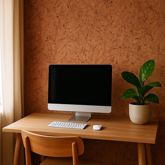 Eco-Friendly Brown Cork Wallpaper