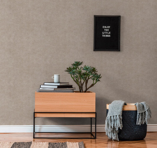 Light Beige Crackle Texture Wallpaper, Fissured Distressed Stucco