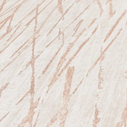 Blush Pink Abstract Scratch Wallpaper, Rose Gold Line Textured