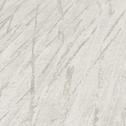 Off-White Abstract Scratch Wallpaper, Subtle Pale Grey Line Textured