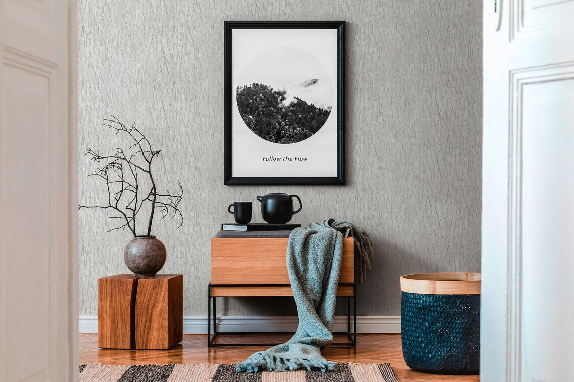 Light Silver Grey Abstract Scratch Wallpaper