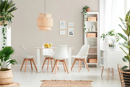 Light Cream Woven Linen Fabric Texture Wallpaper