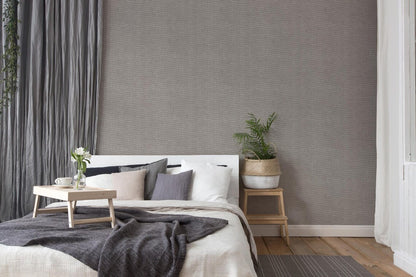 Neutral Grey Woven Texture Wallpaper