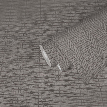 Neutral Grey Woven Texture Wallpaper