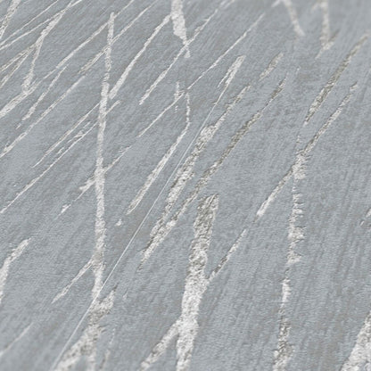 Slate Grey Abstract Scratch Wallpaper, Silver Metallic Line Textured