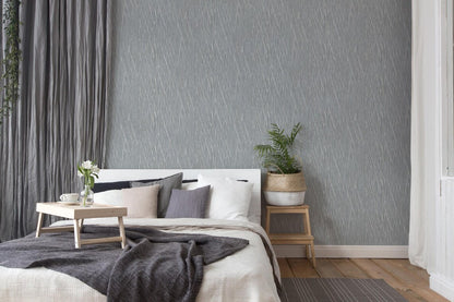 Slate Grey Abstract Scratch Wallpaper, Silver Metallic Line Textured