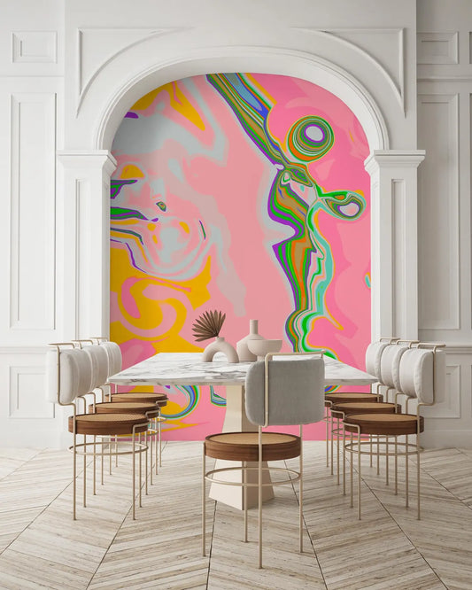 Abstract Fluid Mural Art, Custom Size Liquid Wall Art
