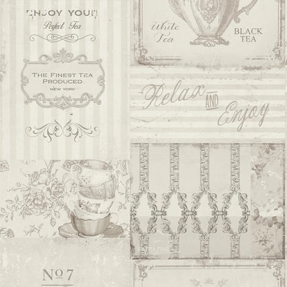 Vintage Tea Party Collage Wallpaper