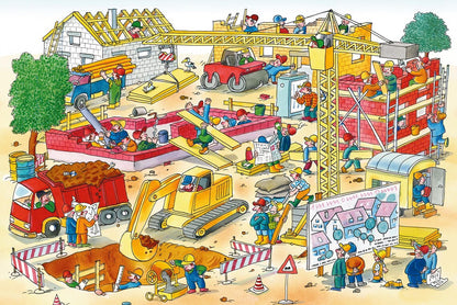 Whimsical Construction Site Mural