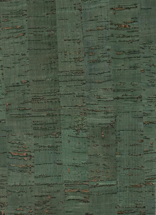 Moss Green Cork Wallpaper with Delicate Texture