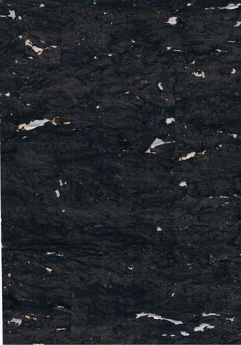 Black Stone Effect Cork Wallpaper - Modern Urban Design Wall Decor