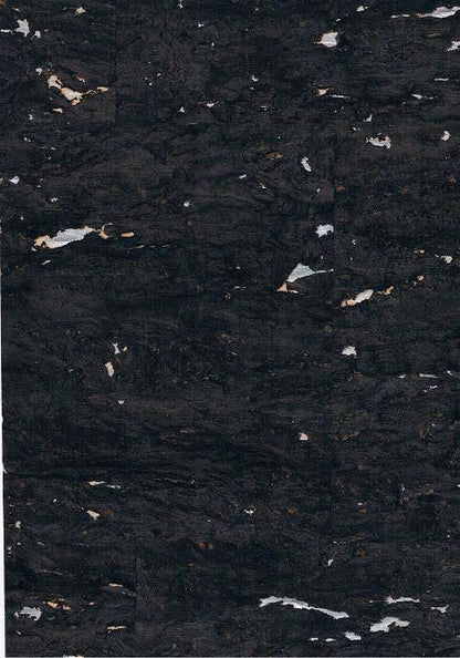 Black Stone Effect Cork Wallpaper - Modern Urban Design Wall Decor