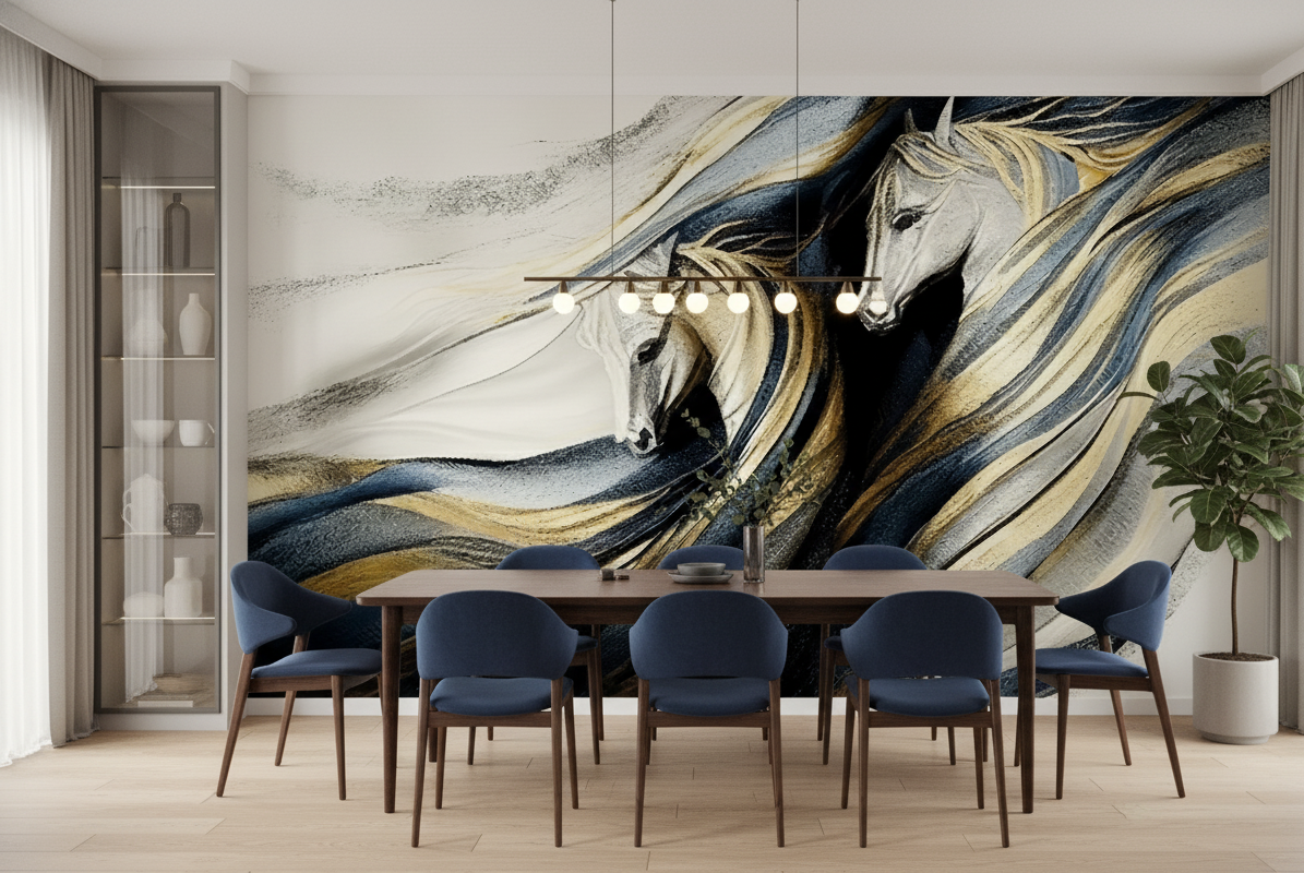 Abstract Horse Wall Art Mural