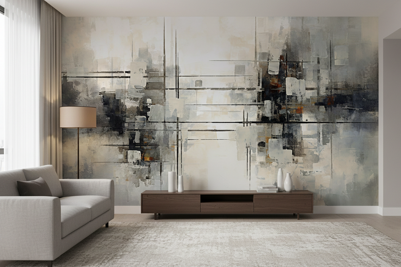Abstract Cityscape Wall Mural