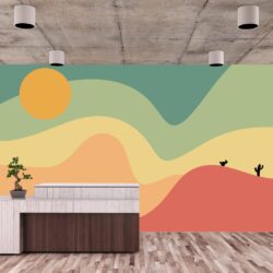 Minimalist Landscape Mural
