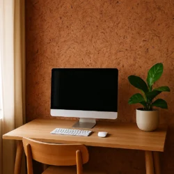 Rustic Oak Cork Wallpaper