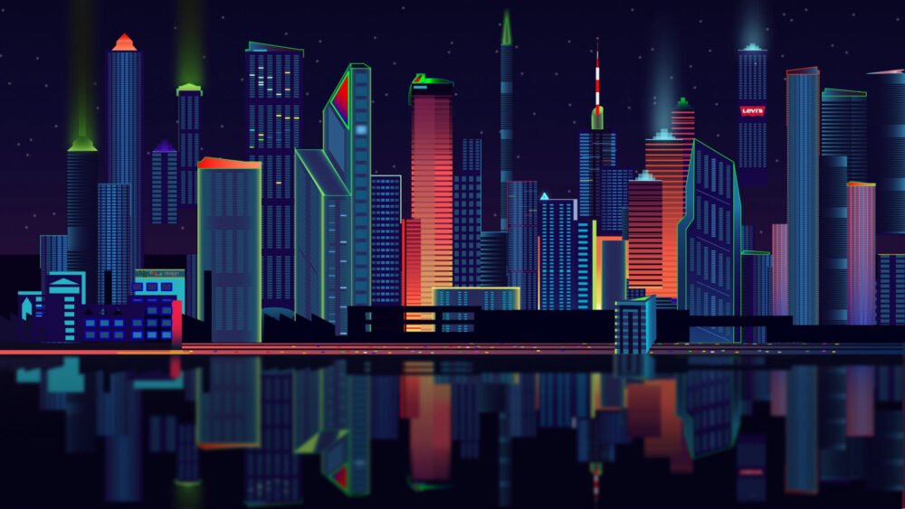 Futuristic Neon Cityscape - Image 2