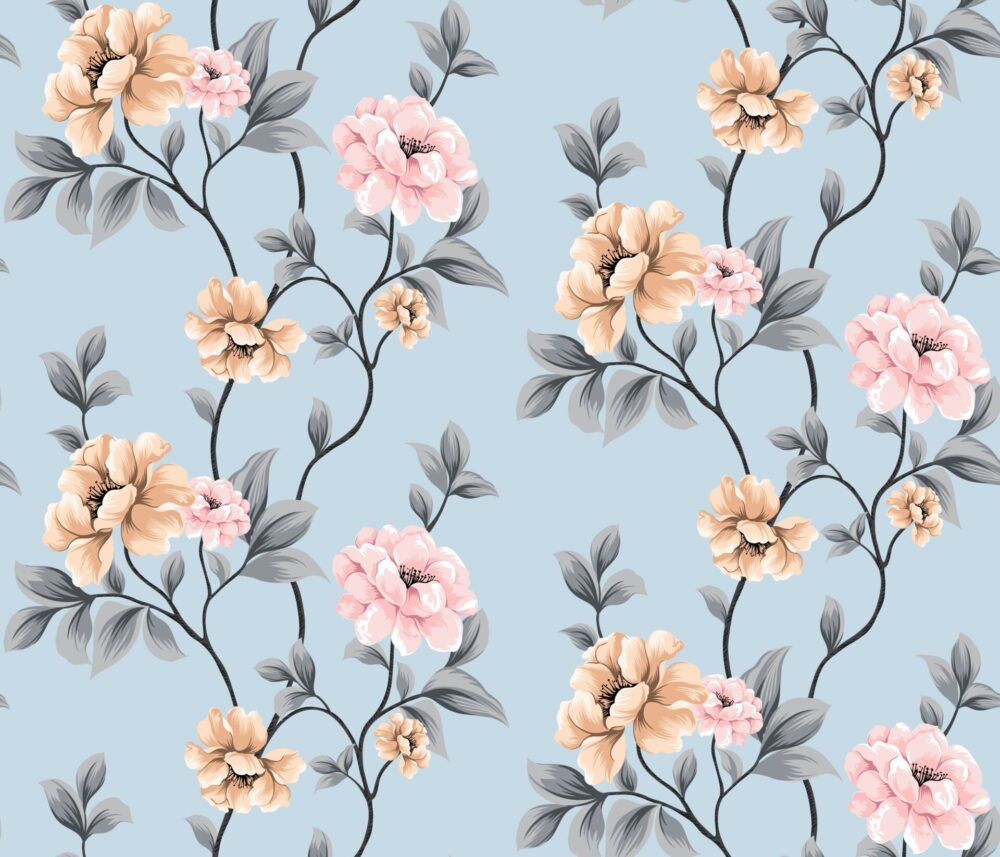 Elegant Floral Bliss Wallpaper - Image 2