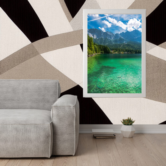 "Geometric Elegance Wall Covering