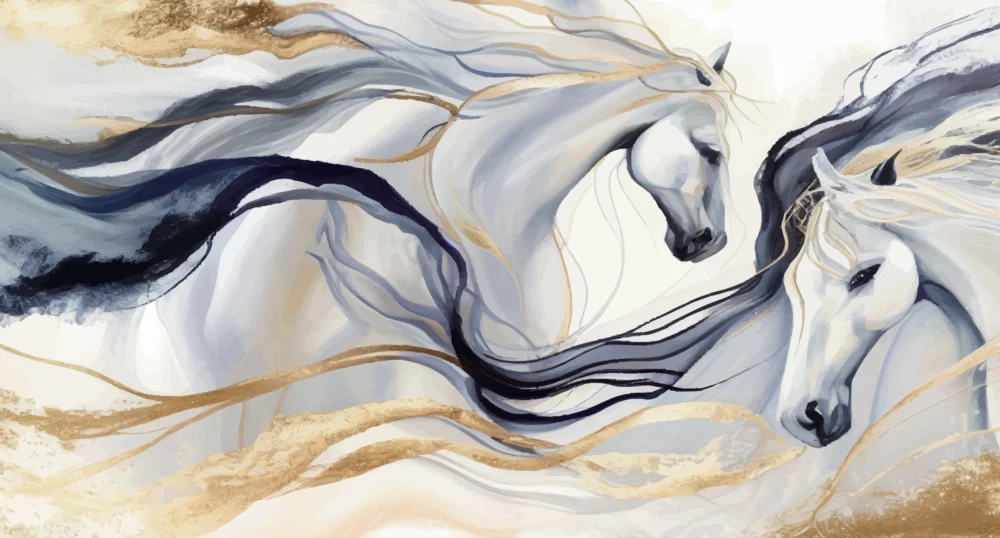 Graceful Equines Wall Mural - Image 2