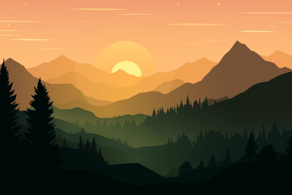 Sunset Over Mountain Ranges - Image 2