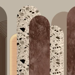 Modern Geometric Terrazzo Wall Mural - Image 2