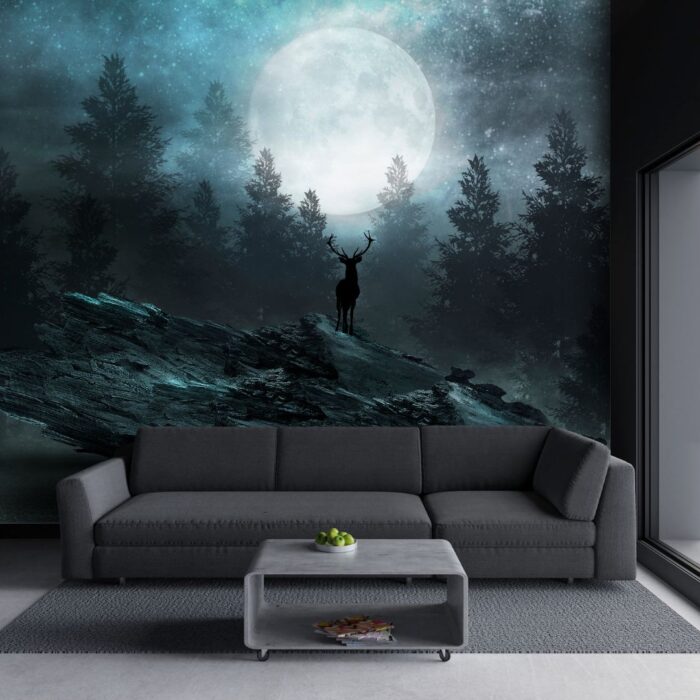 Serene Moonlight Stag