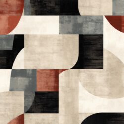 Abstract Geometric Bedroom Mural - Image 2