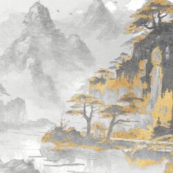 Gilded Mist Mountainscape - Image 2
