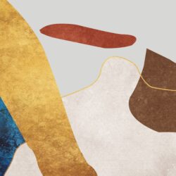 Colorful Abstract Shapes Bedroom Mural - Image 2