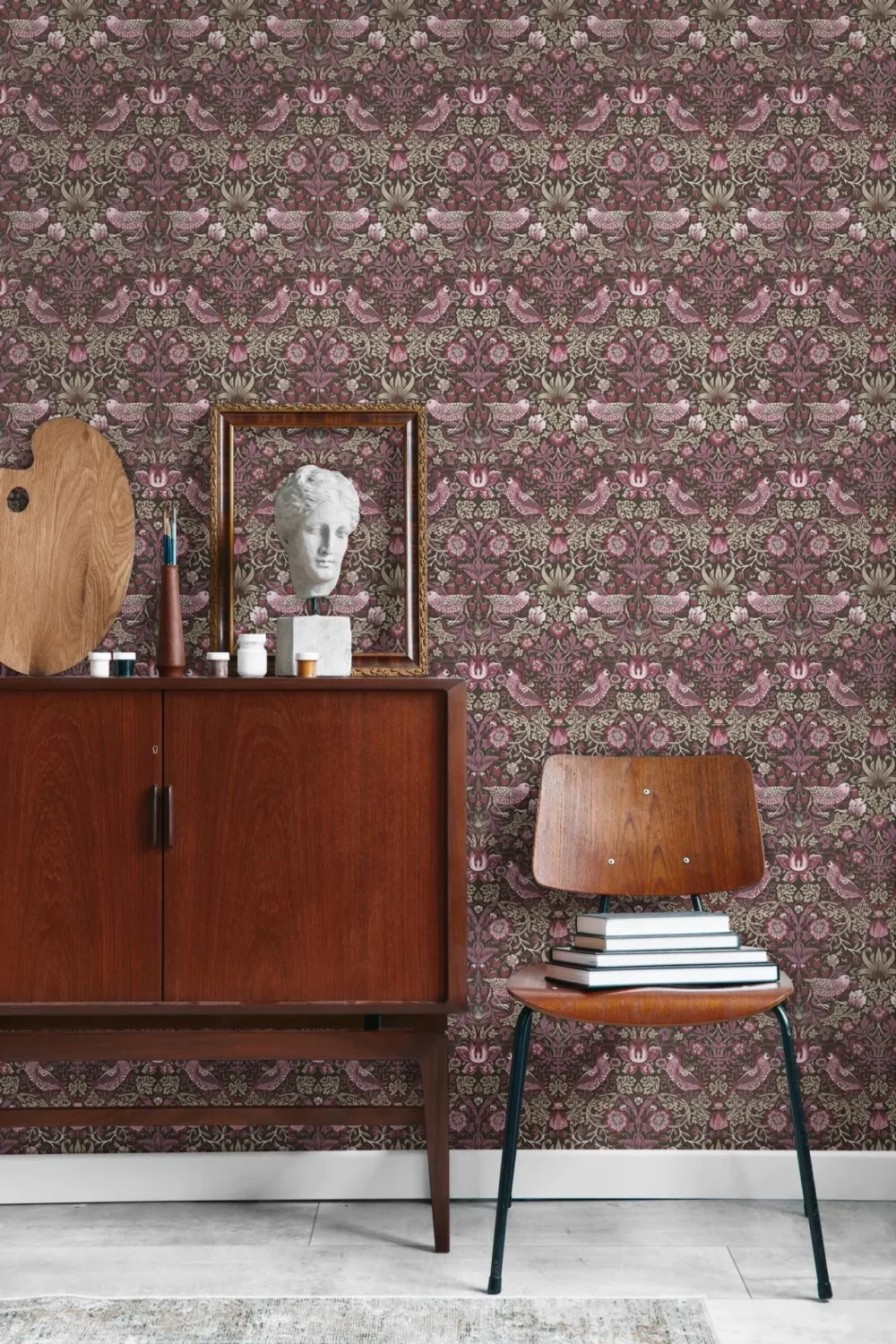 Vintage Floral Birds Wallpaper - Image 2