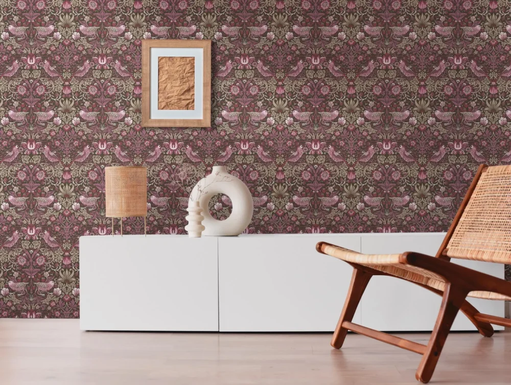 Vintage Floral Birds Wallpaper - Image 3